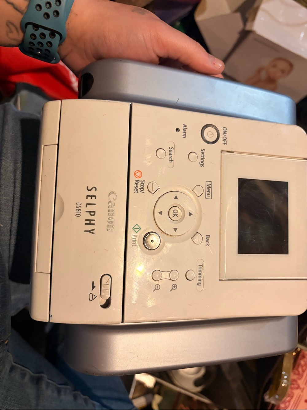 Canon SELPHY DS810 Portable Photo Printer in White and Silver